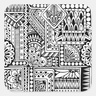 Adesivo para Colorir Mandala Tribal - TACOLADO PAPEL DE PAREDE