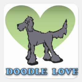 Adesivo Quadrado Doodle Love Sticker