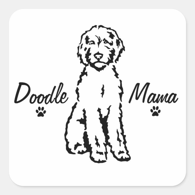 Adesivo Quadrado Doodle Mama Stickers (Frente)