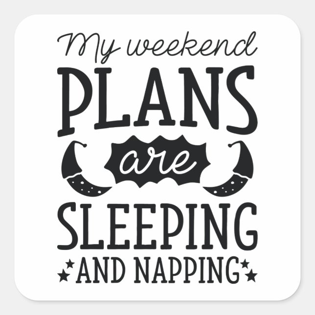 Adesivo Quadrado Dormir E Guardar (Frente)