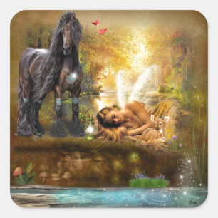 Adesivo Quadrado Dormir Para Sonhar Fada