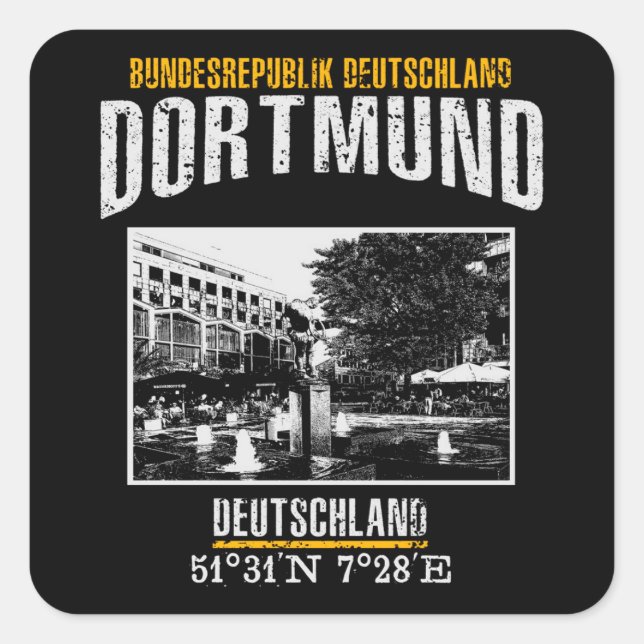 Adesivo Quadrado Dortmund (Frente)