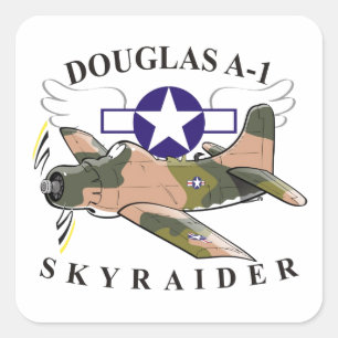 Adesivo Quadrado douglas a-1 skyraider