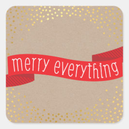 Adesivo Quadrado DOURADA CONFETTI SNOVIDADE FOTO feliz tudo faixa