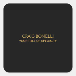 Adesivo Quadrado Dourada cor preta moderna minimalista