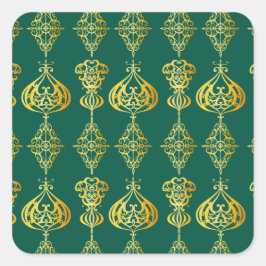 Adesivo Quadrado Dourada Holly Stars Foliday Glitter