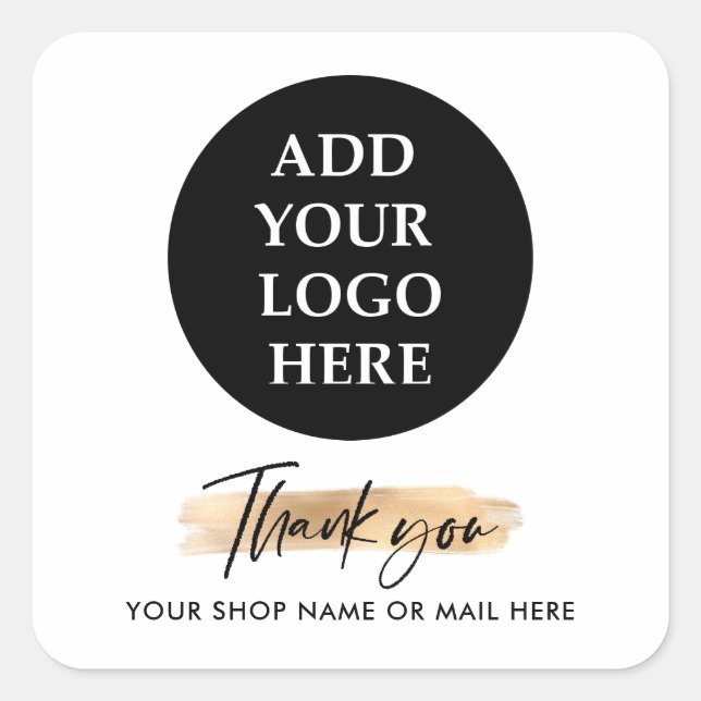 Adesivo Quadrado Dourada OBRIGAÇÃO A VOCÊ POR TER LIBERADO E LOGOTI (Frente)