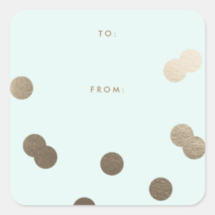 Adesivo Quadrado Dourada prenda de espuma de confetti