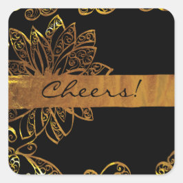 Adesivo Quadrado Dourado