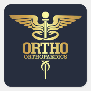 Adesivo Quadrado Dourado Caduco (ORTHO)