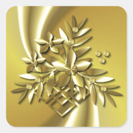 Adesivo Quadrado Dourado puro