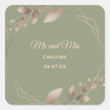 Dourado verde-elegante botânico simples moderno