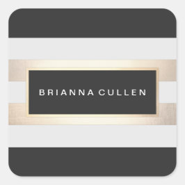 Adesivo Quadrado Dourados e Pretos Modernos