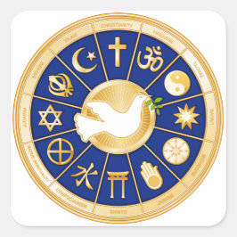 Adesivo Quadrado Dove of Peace