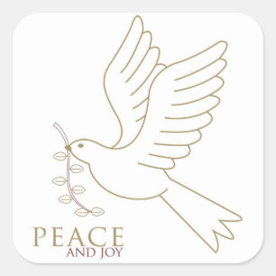 Adesivo Quadrado Dove of peace