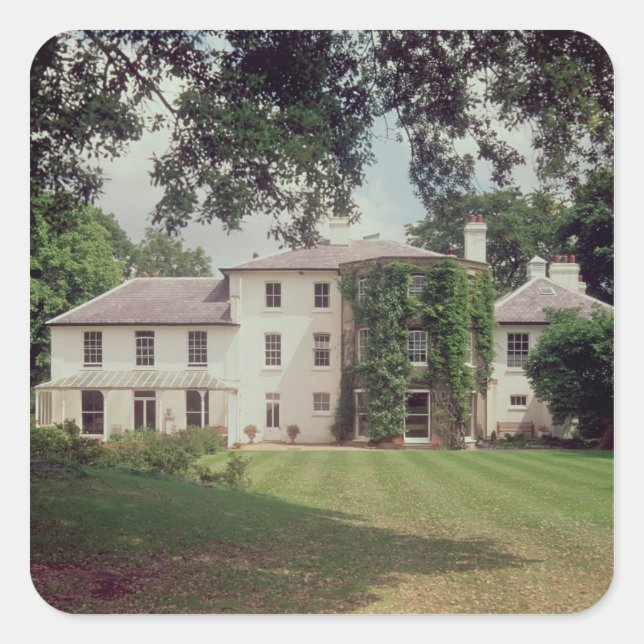 Adesivo Quadrado Down House, a casa de Charles Darwin (Frente)