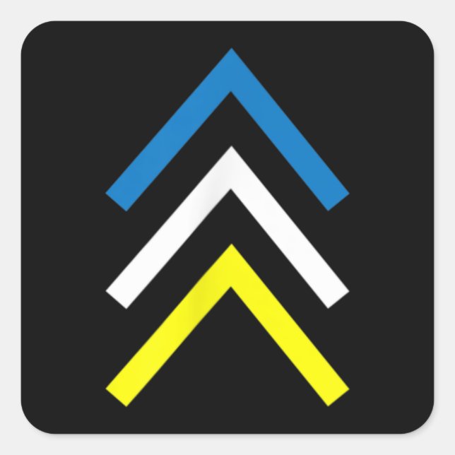 Adesivo Quadrado Down Syndrome Three Chromosome Arrows Awareness Mo (Frente)