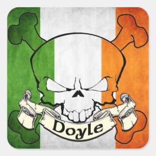 Adesivo Quadrado Doyle Irish Skull
