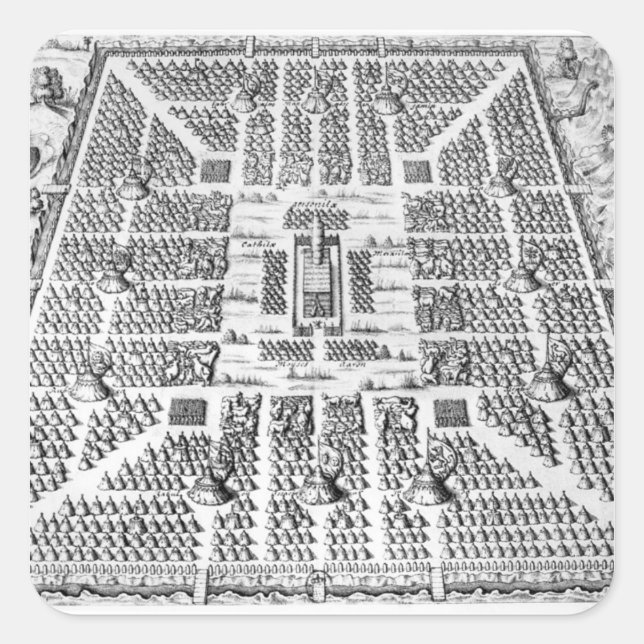 Adesivo Quadrado Doze tribos de Israel (Frente)