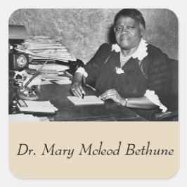Adesivo Quadrado Dr. Mary Mcleod Bethune