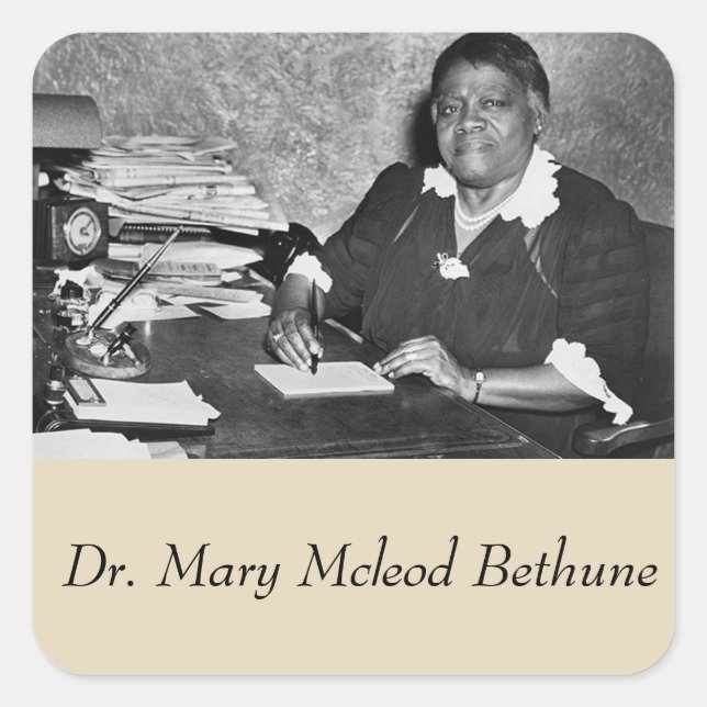Adesivo Quadrado Dr. Mary Mcleod Bethune (Frente)