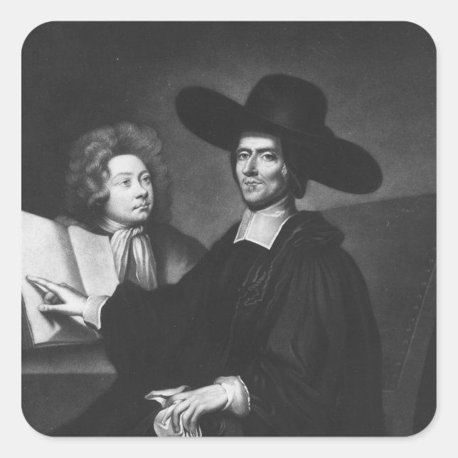 Adesivo Quadrado Dr. Richard Busby gravado por James Masson (Frente)