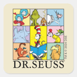 Adesivo Quadrado Dr. Seuss | Histórias Gráficas