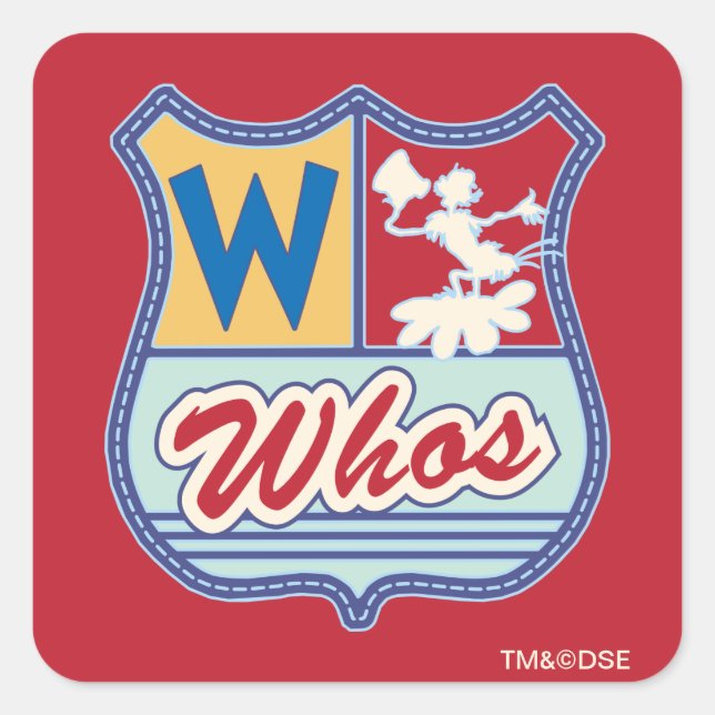 Adesivo Quadrado Dr. Seuss | Who-ville - Whos Crest (Frente)