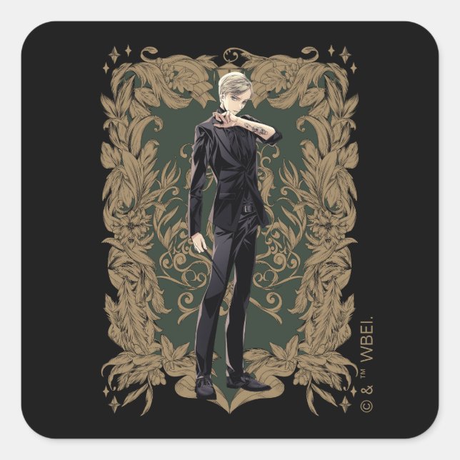 Adesivo Quadrado Draco Malfoy Quadro Ornado Anime (Frente)
