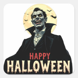 Adesivo Quadrado Dracula Deseja Uma Noite Estranho