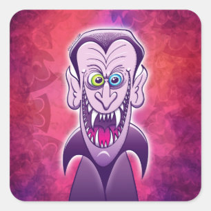 Adesivo Quadrado Dracula mau