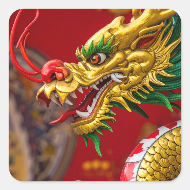 Adesivo Quadrado Dragão (Frente)