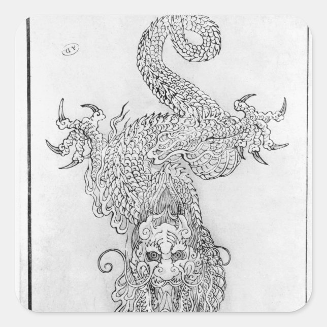 Adesivo Quadrado Dragão (Frente)