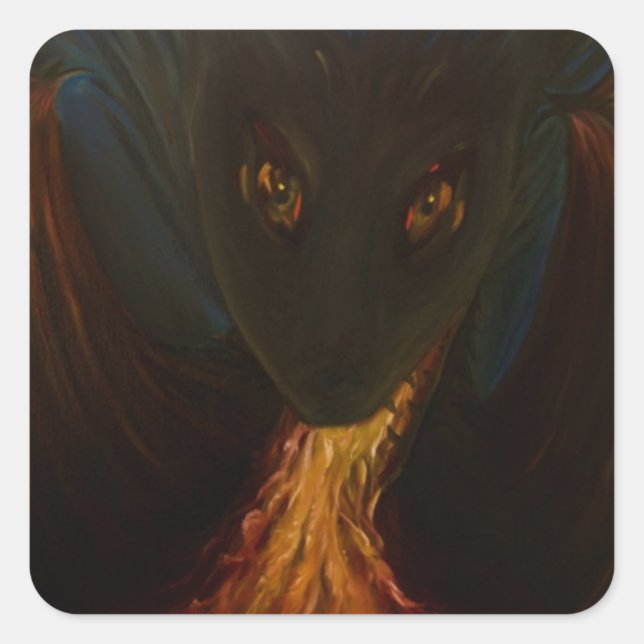 Adesivo Quadrado Dragão (Frente)