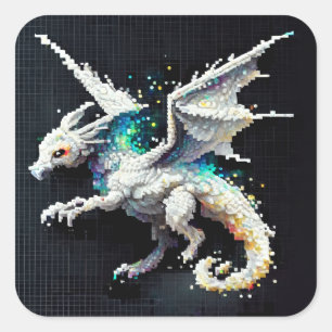 Adesivo Quadrado Dragão Air Elemental Square Sticker