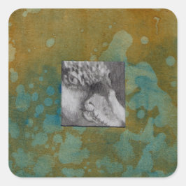 Adesivo Quadrado Dragão alienígena