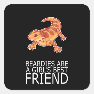 Adesivo Quadrado Dragão com barba bearia garotas MELHORES AMIGAS Li