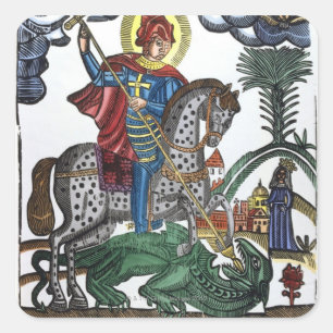 Adesivo Quadrado Dragão da matança de St George
