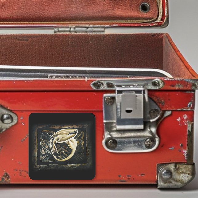 Adesivo Quadrado Dragão Familiar Celta (Criador carregado)