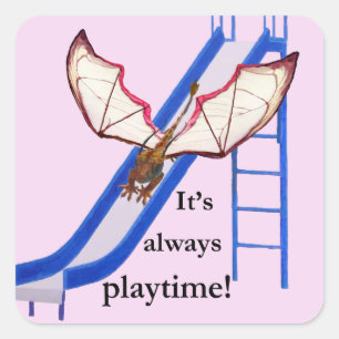 Adesivo Quadrado Dragão no Diapositivo