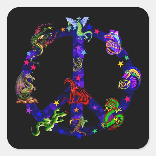 Adesivo Quadrado Dragões Da Paz (Frente)