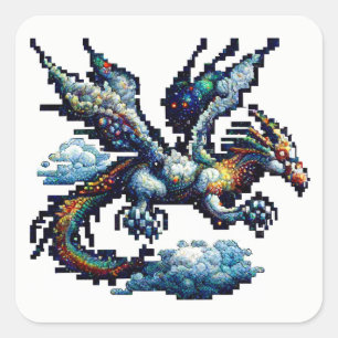 Adesivo Quadrado Dragon Air Elemental
