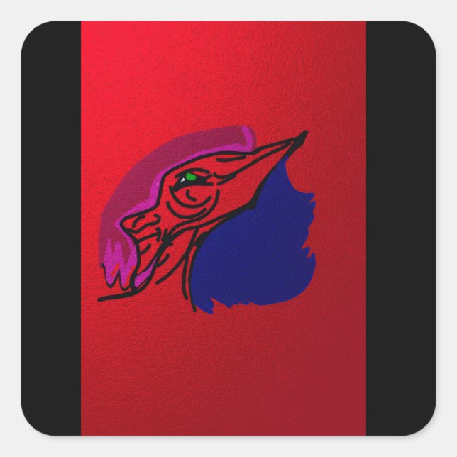 Adesivo Quadrado Dragon Fashionista  (Frente)