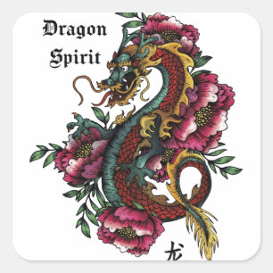 Adesivo Quadrado Dragon Spirit Sticker