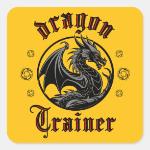 Adesivo Quadrado Dragon Trainer Fantasy Lizard - Criatura Mítica