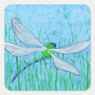 Adesivo Quadrado Dragonfly