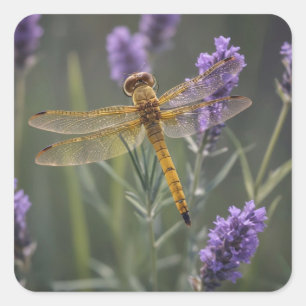 Adesivo Quadrado Dragonfly ouro