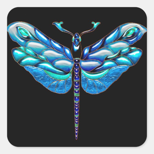 Adesivo Quadrado Dragonfly Sticker (Frente)