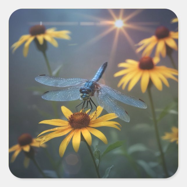 Adesivo Quadrado Dragonfly Sticker (Frente)