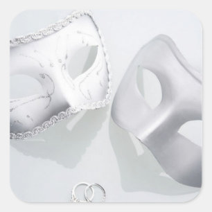 Adesivo Quadrado Drama dos Anéis de Casamento